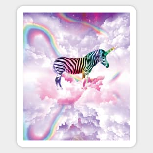 Rainbow Zebra Unicorn Sticker